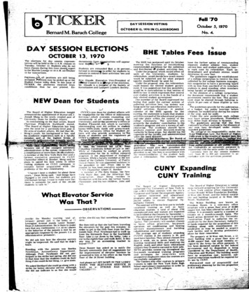 DAY SESSION ELECTIONS Tables Fees Issue OCTOBER '13. 1970