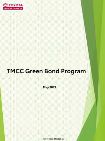 TMCC Green Bond Program - Toyota Financial
