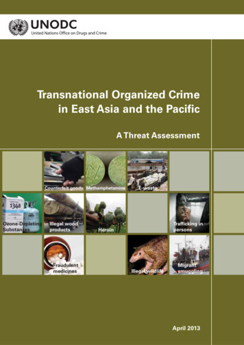 Transnational Organized Crime In East Asia And The Paciﬁc