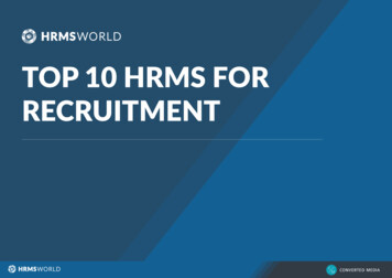 Hrms World Top 10 Hrms For Recruitment