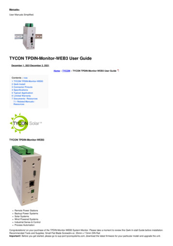 TYCON TPDIN-Monitor-WEB3 User Guide - Manuals 
