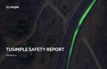 Tusimple Safety Report