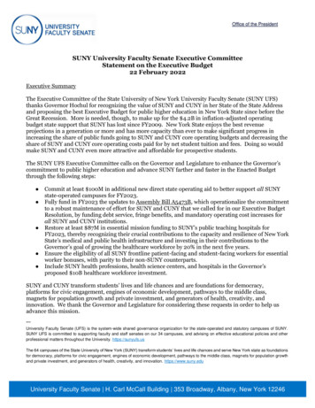 SUNY UFS Executive Committee Statement On The 2022-2023 NYS Executive .