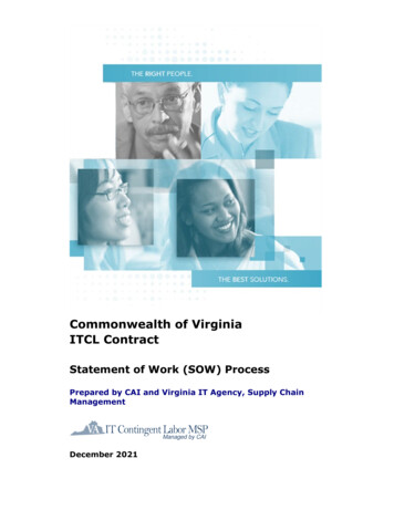 Commonwealth Of Virginia ITCL Contract