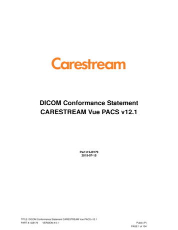DICOM Conformance Statement CARESTREAM Vue PACS V12