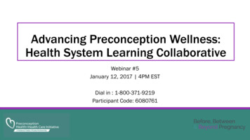 Advancing Preconception Wellness: Health System Learning Collaborative