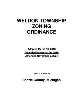 Weldon Township Zoning Ordinance