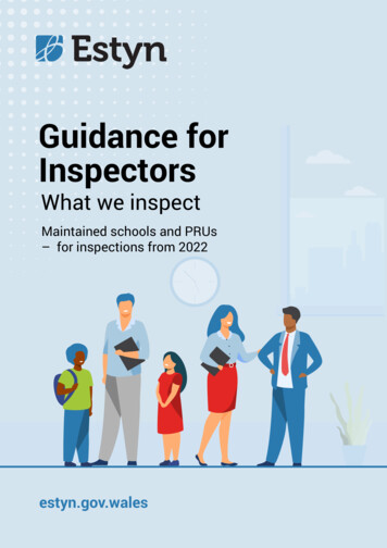 Guidance For Inspectors - Estyn
