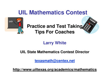UIL Mathematics Contest - University Interscholastic League