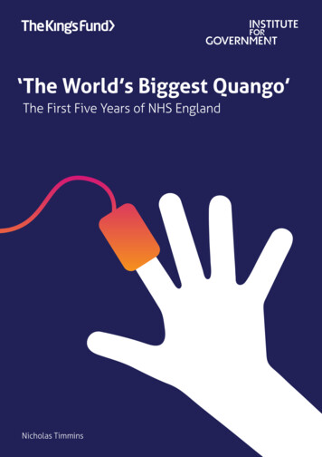 'The World's Biggest Quango' - King's Fund