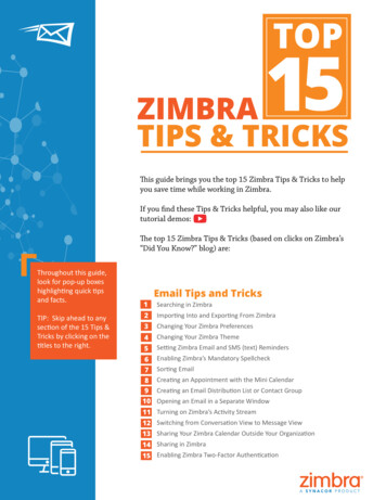 Top 15 Tips And Tricks - Zimbra