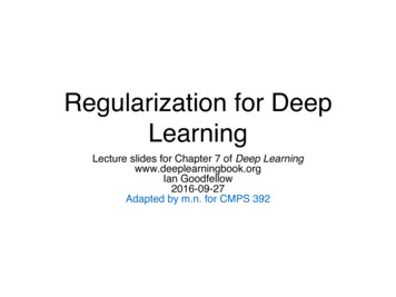Regularization For Deep Learning - GitHub Pages
