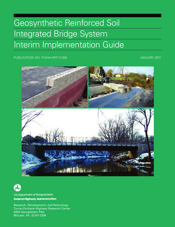 Geosynthetic Reinforced Soil Integrated Bridge System Interim .