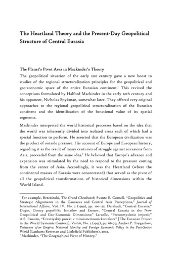 The Heartland Theory And The Present-Day Geopolitical Structure Of .