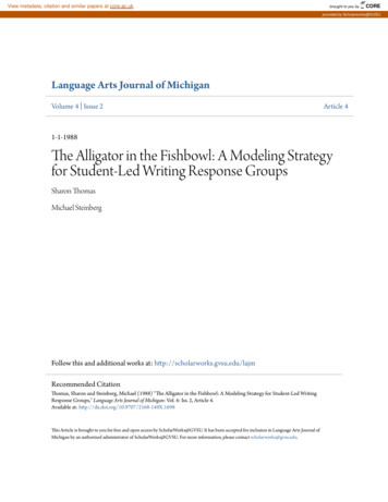 The Alligator In The Fishbowl: A Modeling Strategy For Student . - CORE