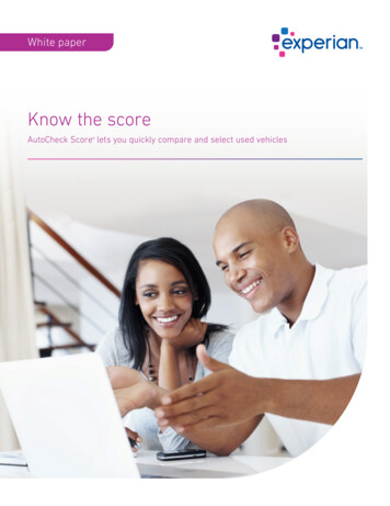Know The Score - Check Your Free Credit Report & FICO Score
