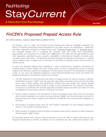 FinCEN's Proposed Prepaid Access Rule