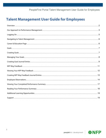 Talent Management User Guide For Employees - NFP