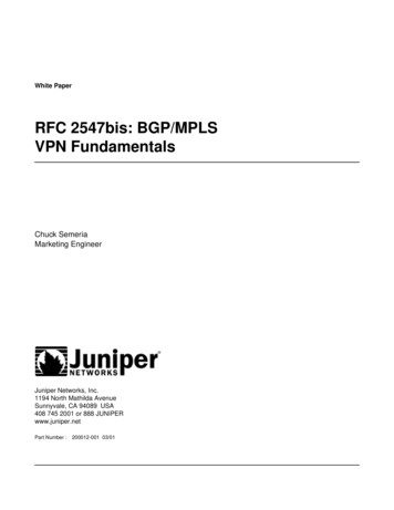 RFC 2547bis: BGP/MPLS VPN Fundamentals - White Paper