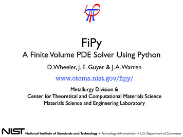 A Finite Volume PDE Solver Using Python - NIST
