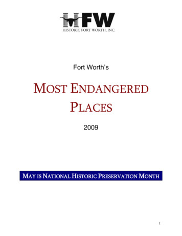 Fort Worth's MOST ENDANGERED