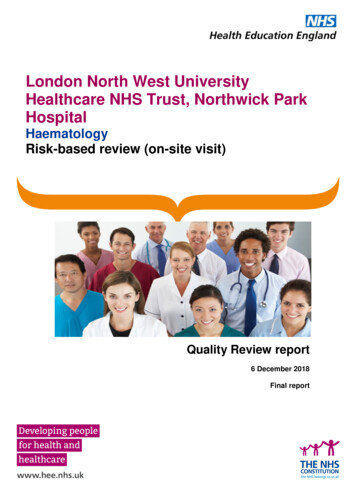 London North West University Healthcare NHS Trust . - HEE London London
