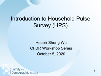 Introduction To Household Pulse Survey (HPS) - Bgsu.edu