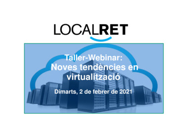 Taller-Webinar: Noves Tendències En Virtualització