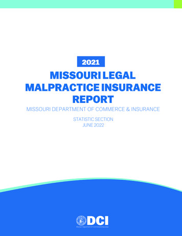 Missouri Legal Malpractice Insurance Report