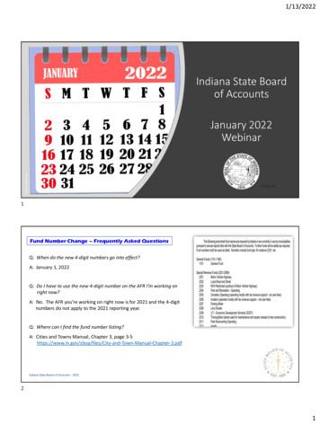 Indiana State Board Of Accounts January 2022 Webinar