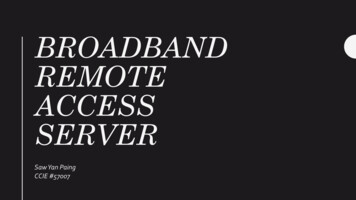 Broadband Remote Access Server - MMIX