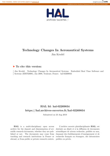Technology Changes In Aeronautical Systems - CORE