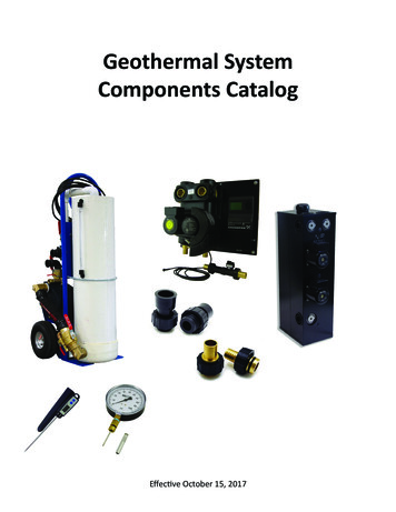 Geothermal System Components Catalog - Carrier