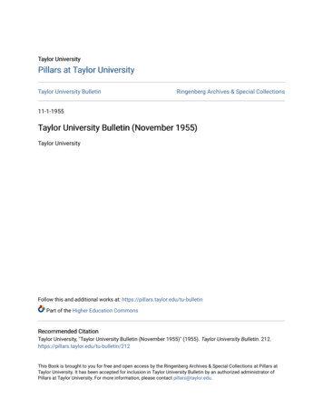 Taylor University Bulletin (November 1955) - CORE