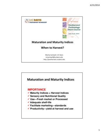 Cantwell - Maturation And Maturity Indices - Ucanr.edu