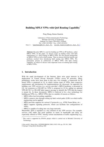 LNCS 1938 - Building MPLS VPNs With QoS Routing Capability