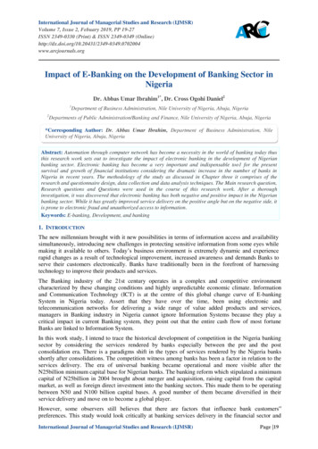 Impact Of E-Banking On The Development Of Banking . - Arcjournals 