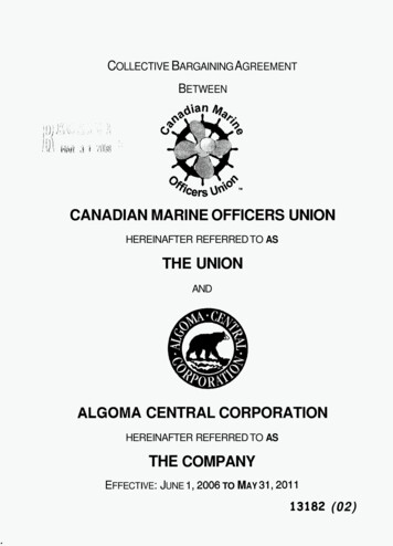 Canadian Marine Officers Union The Union