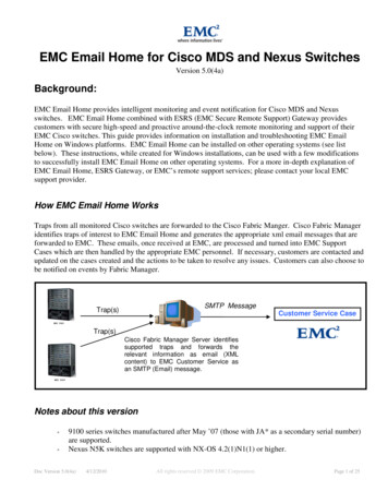 EMC Email Home For Cisco MDS And Nexus Switches