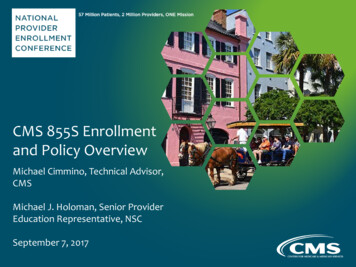 CMS 855S Enrollment And Policy Overview