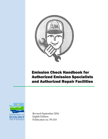 Emission Check Handbook For Authorized Emission Specialists And .