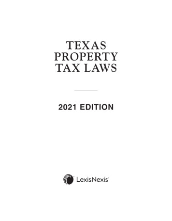 Texas Property Tax Laws 2021 Edition