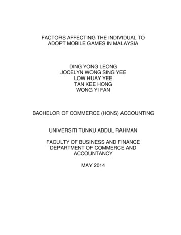 Factors Affecting The Individual To Ding Yong Leong Wong Yi Fan .