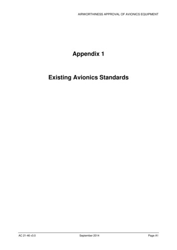 Appendix 1 - Existing Avionics Standards
