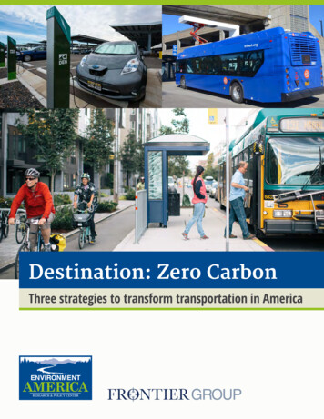 Destination: Zero Carbon - Environmentamerica 