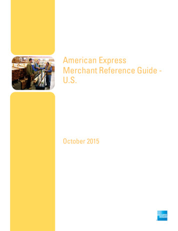 American Express Merchant Reference Guide - U.S. - Intuit