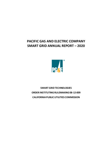Pacific Gas And Electric Company Smart Grid Annual Report 2020
