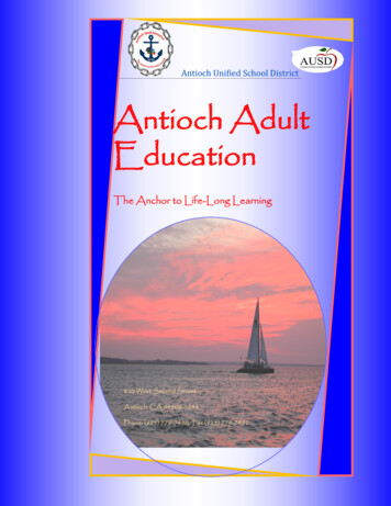 Antioch Unified School District Antioch Adult Education
