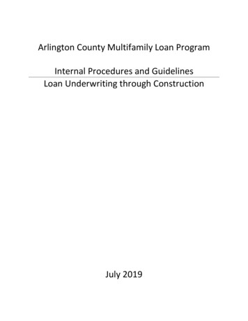 Arlington County Multifamily Loan Program Internal Procedures And .