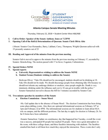 Atlanta Campus Senate Meeting Minutes